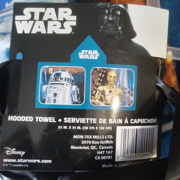 New! 2 x Star Wars Hooded Towels - Picture 4 of 4